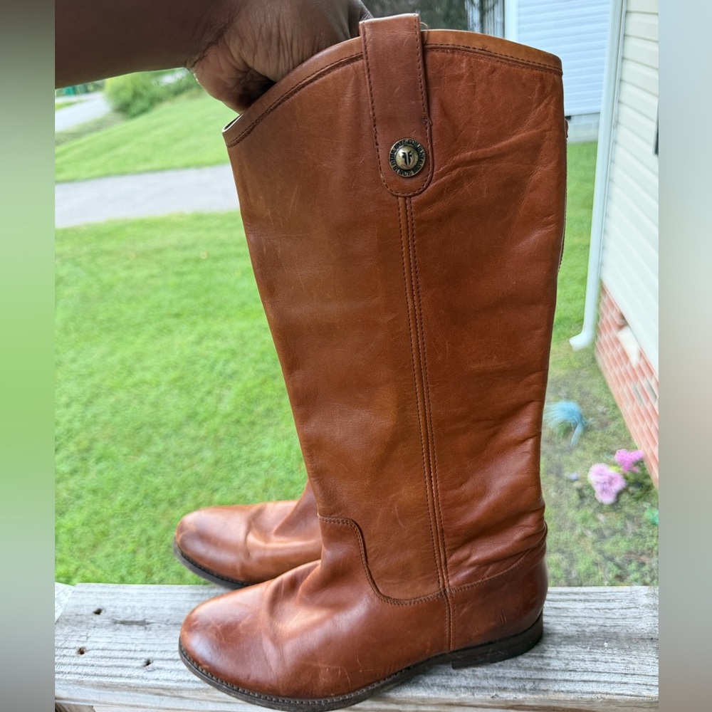 Frye Melissa tall leather boots size 8B